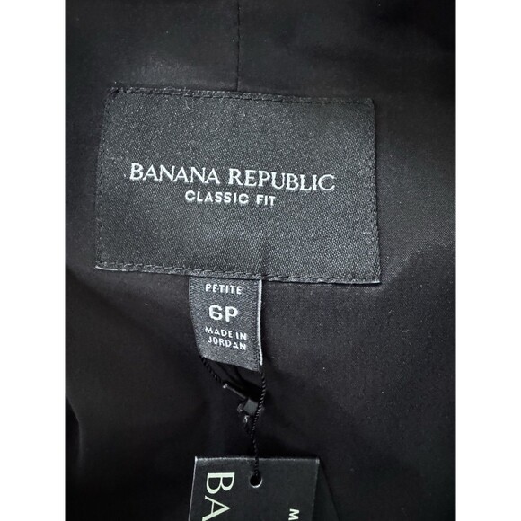 Banana Republic Classic Fit Blazer Jacket Black Wool Blend One-Button  Size 6P - Picture 9 of 11